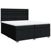 vidaXL Boxspringbett mit Matratze Schwarz 200x200 cm Stoff