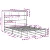 vidaXL Massivholzbett mit Regal ohne Matratze Wei&szlig; 140x200 cm