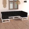 vidaXL 6-tlg. Garten-Lounge-Set mit Kissen Massivholz Kiefer