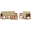 vidaXL Outdoor-Sofagarnitur 6 stk. Natur