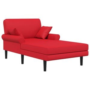 vidaXL Chaiselongue Rot Kunstleder