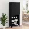 vidaXL Highboard Schwarz Eichen-Optik 69,5 x 34 x 180 cm Holzwerkstoff