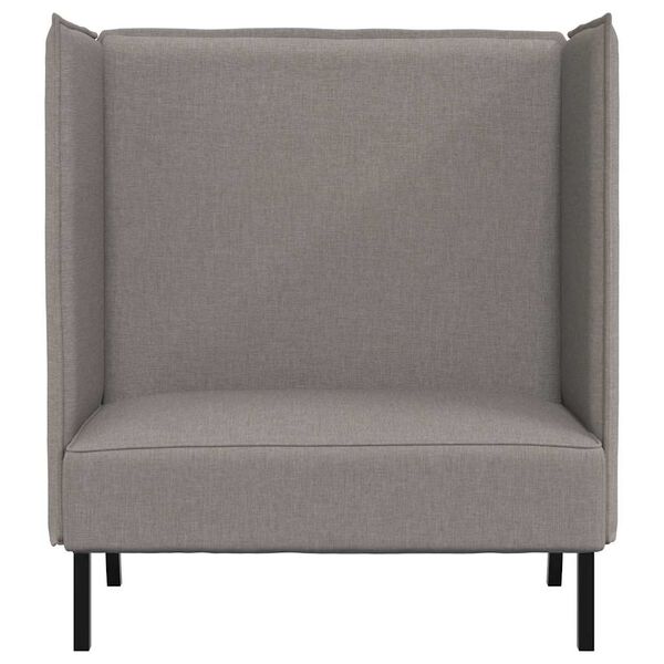 vidaXL Hoher R&uuml;cken Sofa 101cm Taupe Stoff