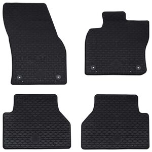 vidaXL Autofu&szlig;matte 4 pcs Schwarz Geeignet f&uuml;r VW CADDY 2020- Gummi