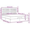 vidaXL Ottoman-Bett mit Matratze Creme 160x200 cm Stoff