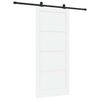 vidaXL Schiebet&uuml;r 93 x 211 cm Holzwerkstoff Wei&szlig; und Schwarz