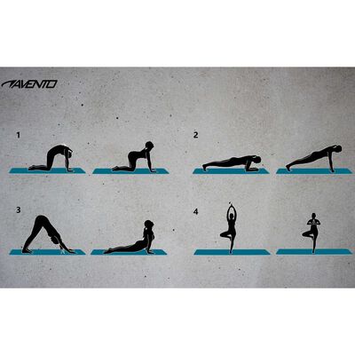 Avento Fitness/Yoga-Matte Grau