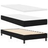 vidaXL Boxspringbett mit Matratze Schwarz 90 x 190 cm Stoff