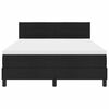 vidaXL Boxspringbett mit Matratze mit LED Schwarz 140 x 200 cm Stoff