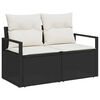 vidaXL Gartensofa-set mit Kissen 6 pcs Schwarz Poly Rattan