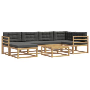 vidaXL Outdoor-Sofagarnitur 7 stk. Wei&szlig; und Anthrazit