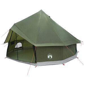 vidaXL Tipi Zelt 6 Personen Olivgr&uuml;n Polyester und Stahl