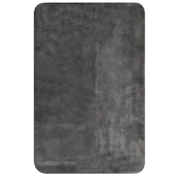 vidaXL &Uuml;berwurf 100&times;150 cm Kaninchen-Kunstfell Dunkelgrau