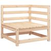 vidaXL Gartensofa mit Fu&szlig;hocker 2-Sitzer Massivholz Kiefer