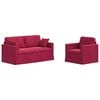 vidaXL Sofa 2 pcs Weinrot