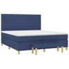 vidaXL Boxspringbett mit Matratze Blau 160x200 cm Stoff