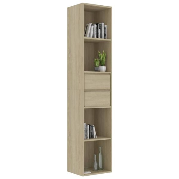 vidaXL Bücherregal Sonoma-Eiche 36x30x171 cm Holzwerkstoff
