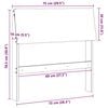 vidaXL Gepolstertes Kopfteil Schwarz 75 cm Massives Kiefernholz