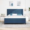 vidaXL Boxspringbett mit Matratze mit LED Blau 180 x 200 cm Stoff