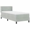 vidaXL Boxspringbett mit Matratze Hellgrau 200 x 80 cm Samt