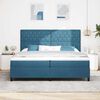 vidaXL Boxspringbett mit Matratze Dunkelblau 200 x 200 cm Stoff