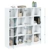 vidaXL B&uuml;cherschrank mit T&uuml;ren Wei&szlig; 136x37x142 cm Holzwerkstoff
