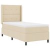 vidaXL Boxspringbett mit Matratze Creme 200 x 100 cm Stoff