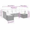 vidaXL Gartensofa-set mit Kissen 6 pcs Beige Poly-Rattan
