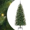 vidaXL K&uuml;nstlicher Weihnachtsbaum mit 150 LEDs Gr&uuml;n 150 cm PE und PVC