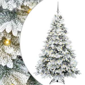 vidaXL K&uuml;nstlicher Weihnachtsbaum mit 300 LEDs Wei&szlig; 180 cm PE und PVC