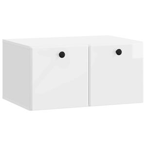 vidaXL Wandmontierter TV-Schrank 59,5 x 41 x 30 cm Hochglanz Wei&szlig;