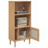 vidaXL Bücherschrank SENJA Rattan-Look Braun 60x35x130 cm Kiefernholz