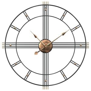 vidaXL Wanduhr Schwarz &Oslash;60 cm Eisen