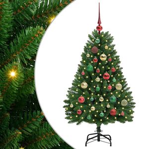 vidaXL K&uuml;nstlicher Weihnachtsbaum Gr&uuml;n 120 cm PVC und Metall