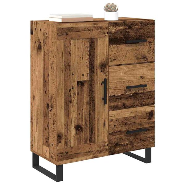vidaXL Sideboard Altholz 69,5 x 34 x 90 cm Verbundholz und Eisen