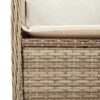 vidaXL Gartenbank mit Kissen Beige Poly Rattan