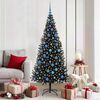 vidaXL Weihnachtsbaum mit 300 LEDs mit St&auml;nder Schwarz 180 cm PVC