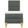 vidaXL Boxspringbett mit Matratze Dunkelgrau 80 x 200 cm Stoff