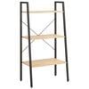 vidaXL Standregal 3 B&ouml;den Hellbraun und Schwarz 56x35x108 cm