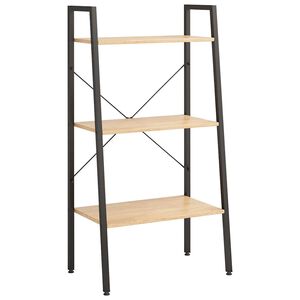 vidaXL Standregal 3 B&ouml;den Hellbraun und Schwarz 56x35x108 cm