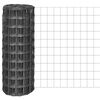 vidaXL Eurozaun Stahl 25 x 1 m Grau