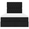 vidaXL Ottoman-Bett mit Matratze Schwarz 120x190 cm Stoff