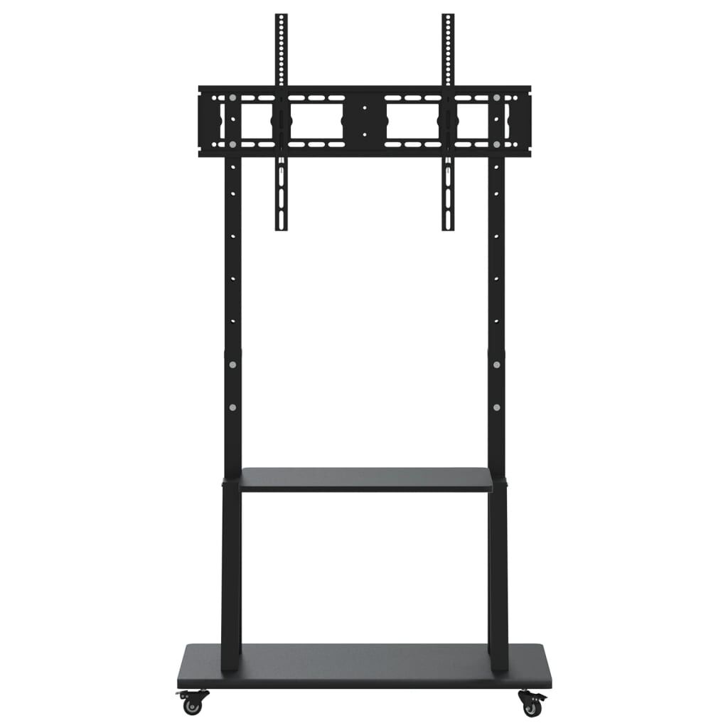Rollender TV-Ständer Mit Stauraum – Für 32-75 Zoll Fernseher (bis 68 Kg), Höhenverstellbar, Mit Rädern – Mobiler TV-Wagen