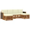 vidaXL Outdoor-Sofagarnitur 5 stk. Natur und Creme