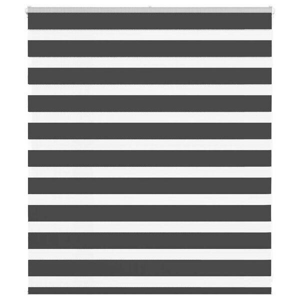 vidaXL Doppelrollo Schwarz 135x100 cm Stoffbreite 130,9 cm Polyester