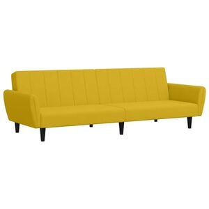 vidaXL Schlafsofa 2-Sitzer Gelb Samt
