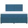 vidaXL Boxspringbett mit Matratze Blau 180x200 cm Samt