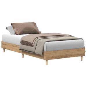 vidaXL Bettgestell ohne Matratze Artisan-Eiche 90x190cm Holzwerkstoff
