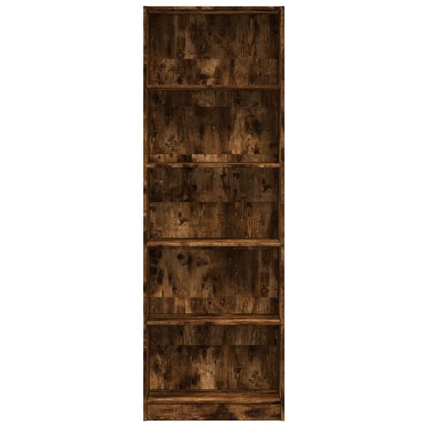 vidaXL Bücherregal Räuchereiche 60x24x176 cm Holzwerkstoff