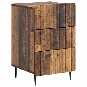 vidaXL Nachttisch mit Schubladen Altholz 43 x 41 x 68 cm Holzwerkstoff